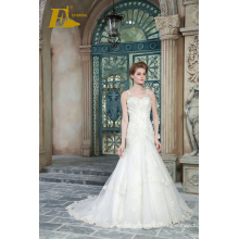 ED Bridal New Product V Neck Sleeveless Lace-up Sheath Wedding Dresses With Beads Appliqued 2017